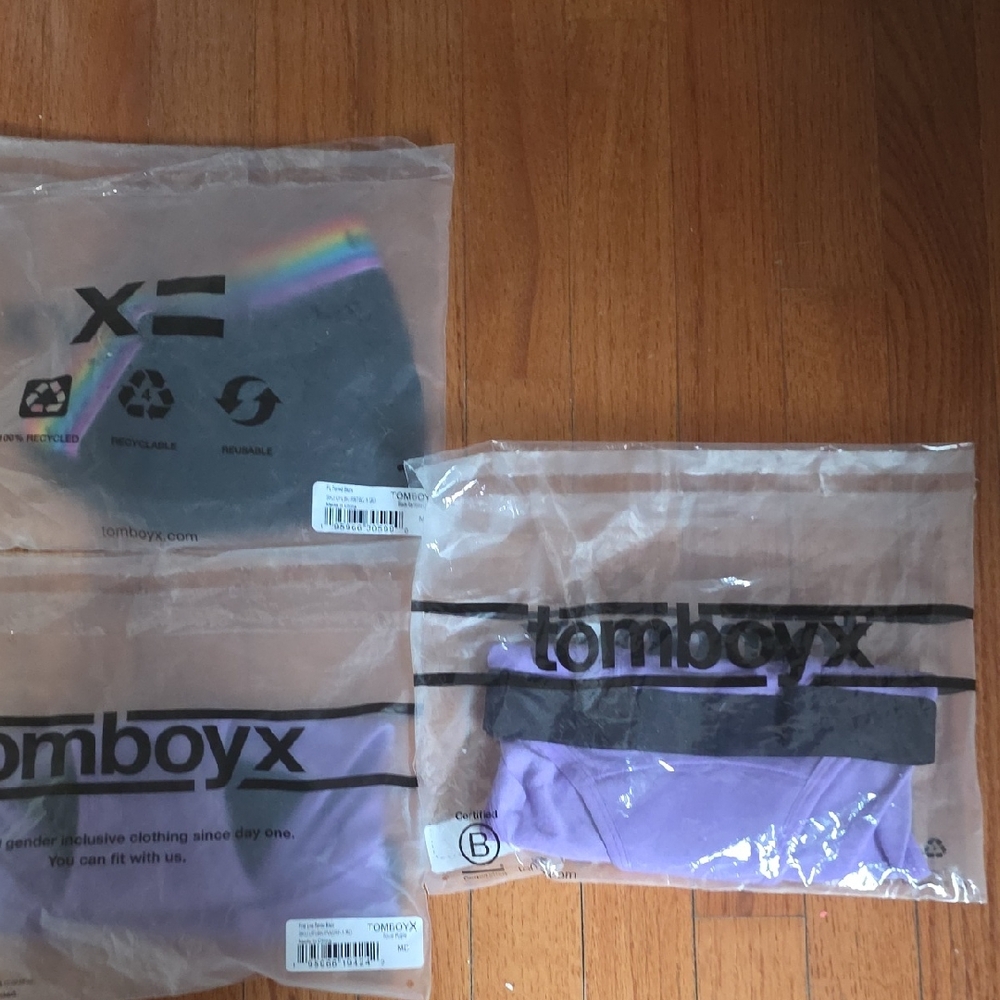 TomboyX Lavender Boxer Briefs with Black Waistband